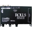 Rolls MX34c Live Mix 2 CH AV Mixer,XLR in,1/8"aux in,1/8"out,phant