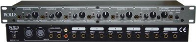 Rolls RA62c 6 CH Pro Headphone Amp, 1U, 1/4" / RCA XLR in