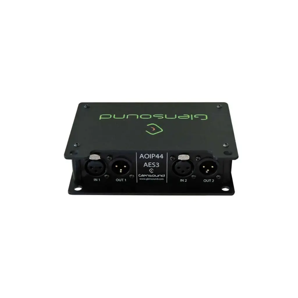 Glensound AoIP-44 AES 2 x AES3 input & output portable unit Dante/ AE