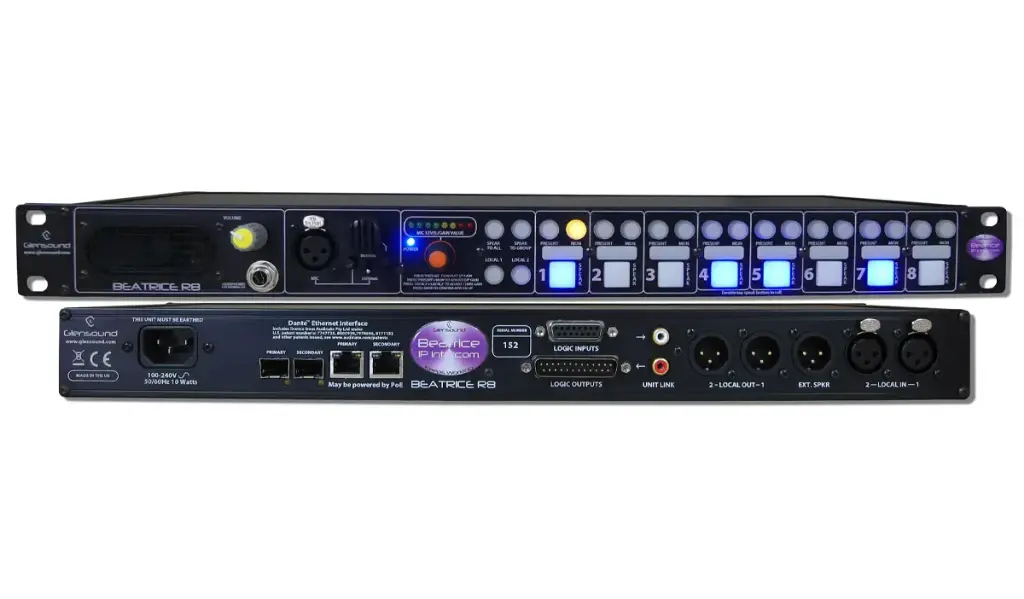 Beatrice R8/4M 8 Channel 1RU Fully featured. 4 pin Male XLR