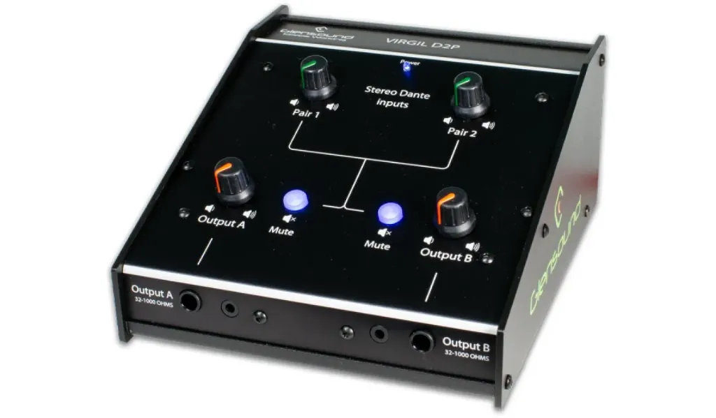 VIRGIL D2P Dual desktop Stereo headphone amplifier with mixable twin stereo inputs