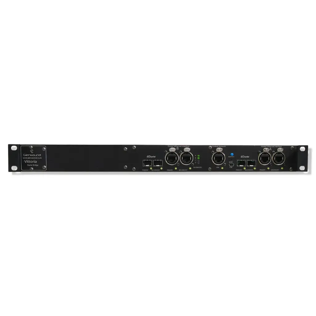 VITTORIA DD Dante network audio bridge.  32 x 32 channels across two completely isolated Dante networks.