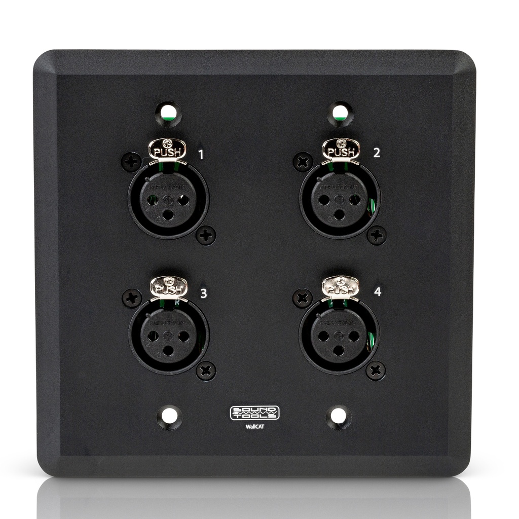 [WC121-B] SoundTools WallCAT 4 Black Female XLR