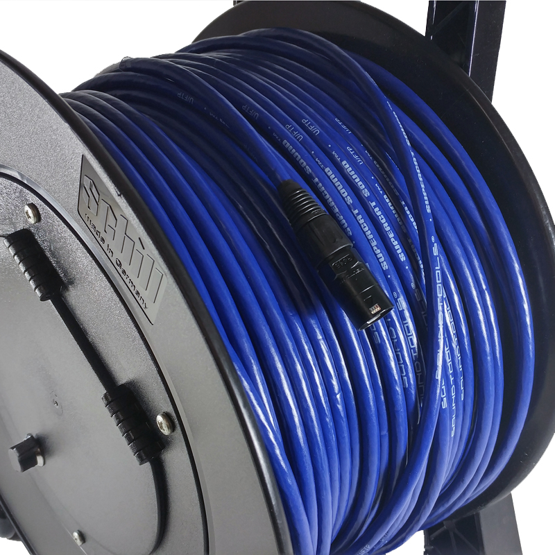 [SCS221-100] SoundTools SuperCAT Sound Blue With Cable Drum 100m
