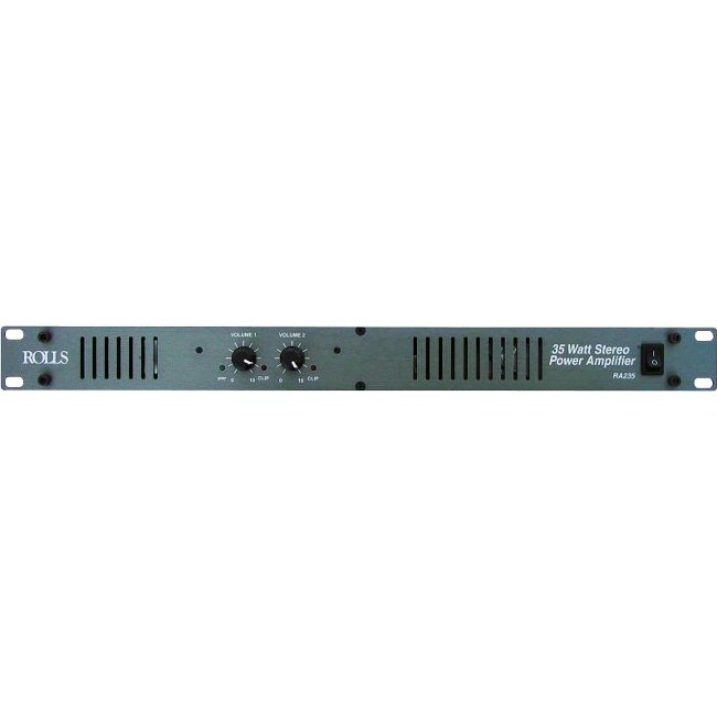 Rolls RA235 Stereo Power  Amp 35 Watt/ CH, 1U, 1/4" jack / RCA in
