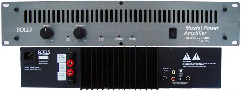 RA2100b 200 Watt/70 Volt Power Amp 2U