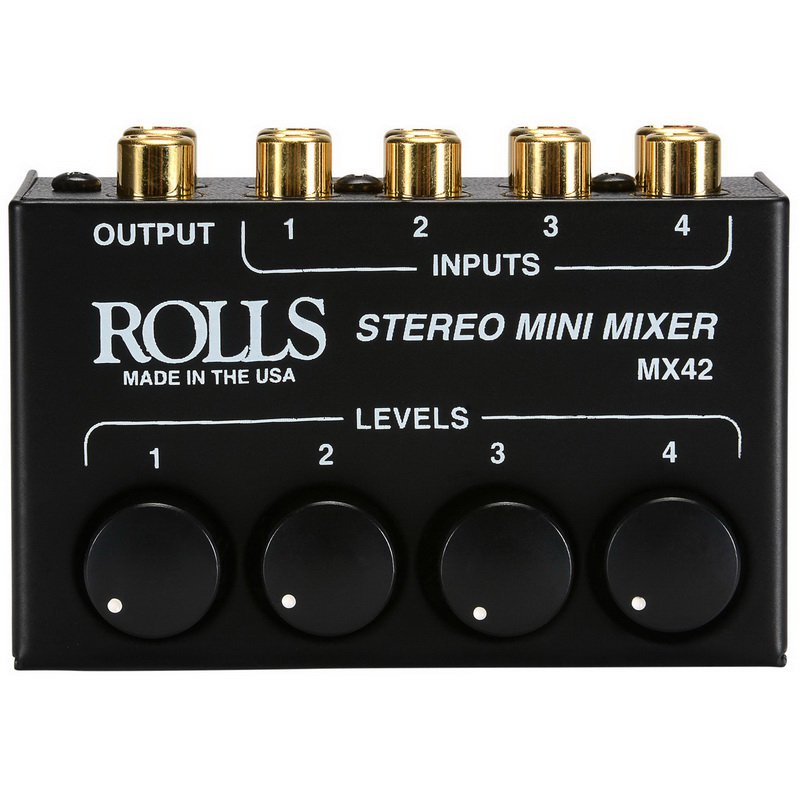 [MX42] Rolls MX42 Stereo 4 CH Mixer RCA Passive