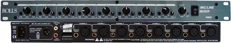 RM82 8 CH Mic/Line Mixer