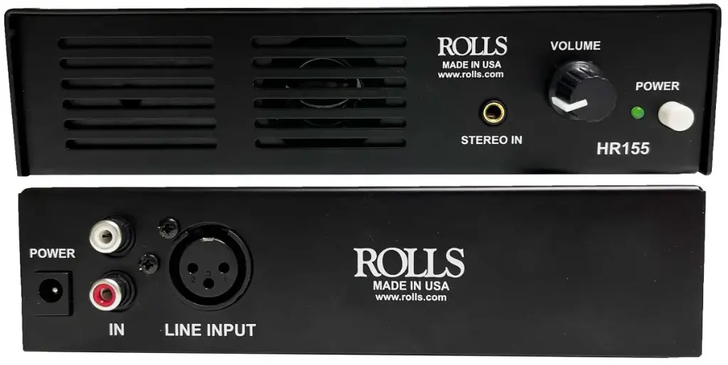 Rolls HR155 Rack Mount Speaker Monitor, XLR in, RCA in/out