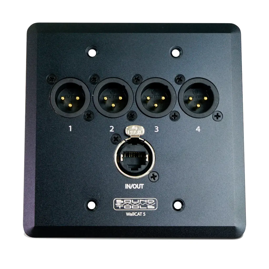 WallCAT 5 Black Male XLR With EtherCON