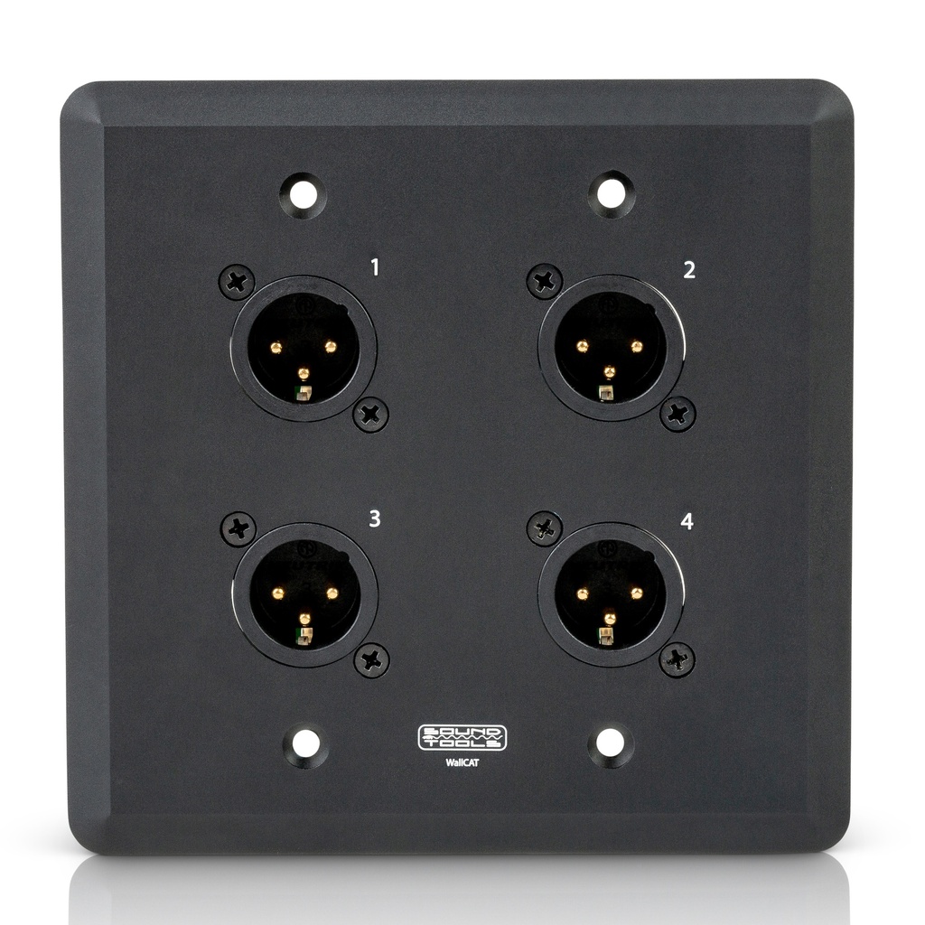 [WC111-B] WallCAT 4 Black Male XLR (Black)