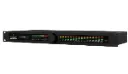 DARKDAWN 1616M 16 analogue inputs and outputs.  Inputs have selectable mic amps with front panel control and remote network control of gain. Panel also has PPM meters and headphone output for monitoring.  With alarms for loss of link and loss of power.