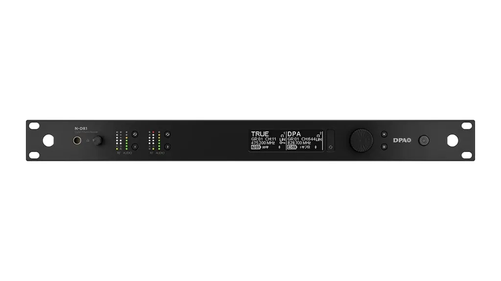 [N-DR1-AO] N-Series Dual Channel Digital Wireless Receiver w. DANTE and Analog Output, 870 MHz