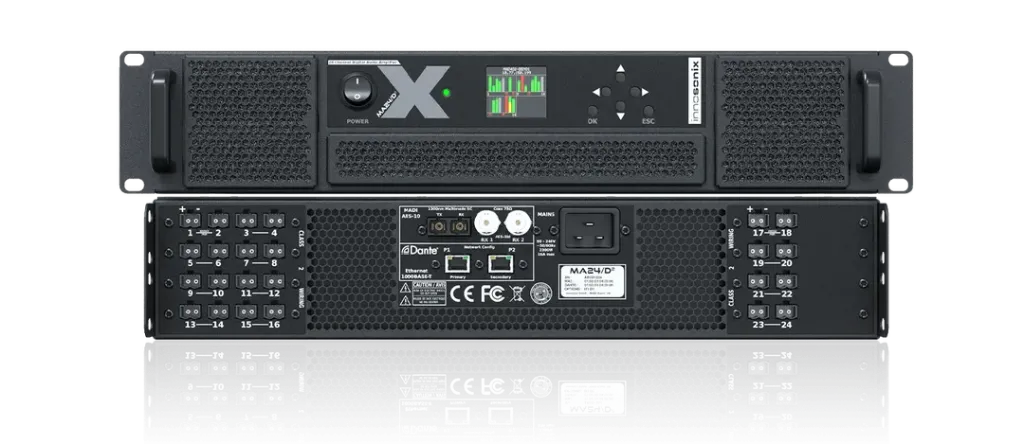 [MA24/D2] MA24/D² 24 Channel amplifier 280W @ 4Ω per channel Dante, Madi, DSP