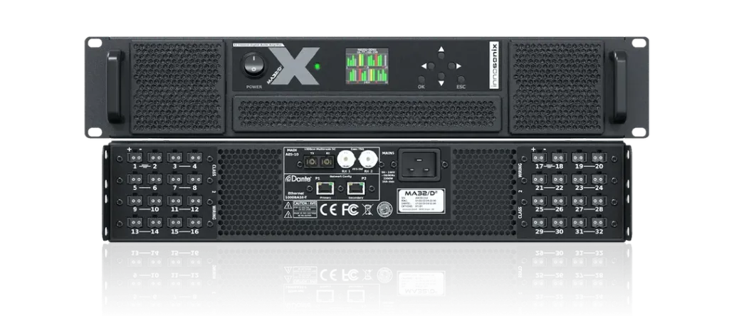 [MA32/D2] MA32/D² 32 Channel amplifier 280W @ 4Ω per channel Dante, Madi, DSP