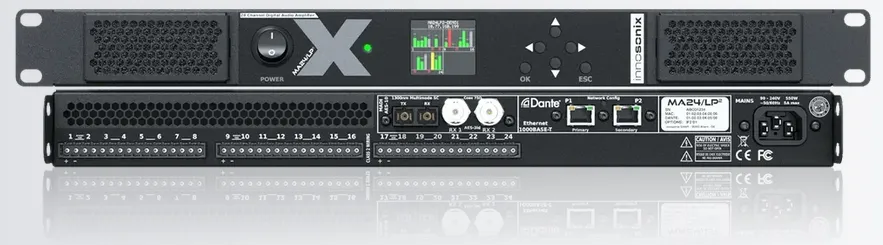[MA24/LP2] MA24/LP² 24 Channel amplifier 280W @ 4Ω per channel Dante, Madi, DSP