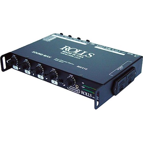 [MX410] Rolls MX410 Field Mixer 4 CH W/LED Meters, XLR in/out, 1/8" out