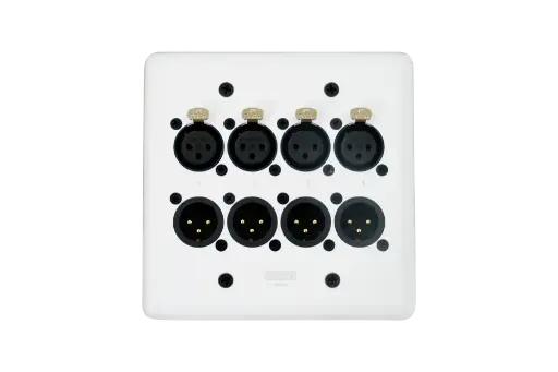 [WC851-W] SoundTools WallCAT 8 White Male And Female XLR 