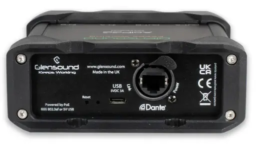 [AoIP-22 MkII] Glensound AoIP-22 MkII 2 x analogue In/Out portable unit Dante/ AES67